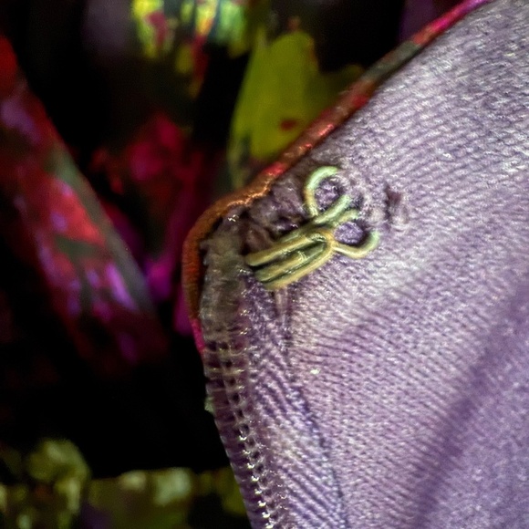 Evan Picone Purple Floral Cocktail Dress Size 6 - Picture 7 of 13